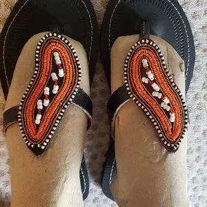 Cultural Maasai Sandals | Shoes | Unisex Maasai Leather  display picture 2